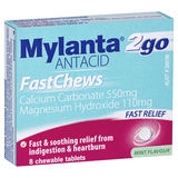 Mylanta 2 Go Antacid Fast Chews 8 pack