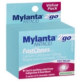 Mylanta 2 Go Antacid Fast Chews 24 Pack