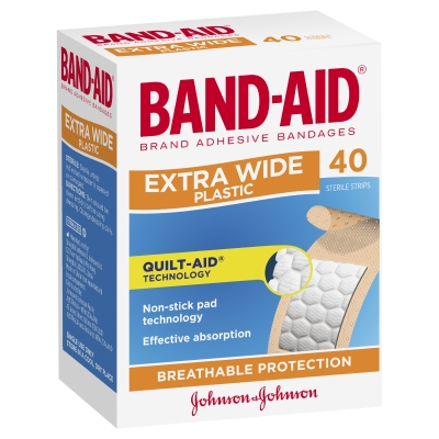 Band-Aid Extra Wide Strips 40 Pack