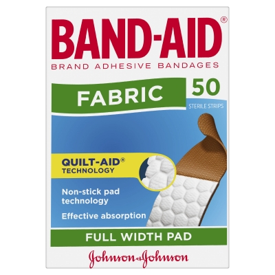 Band Aid Fabric Strips 50 Pack
