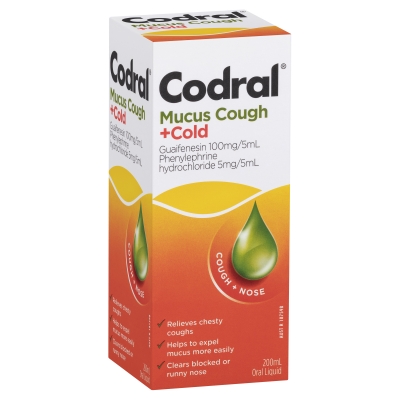 Codral Mucus Cough + Cold Liquid 200ml