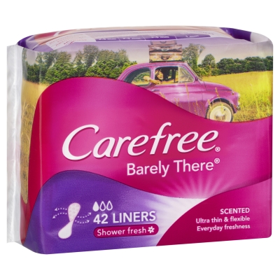 Carefree Panty Liners Barely There Scented 42 Pack