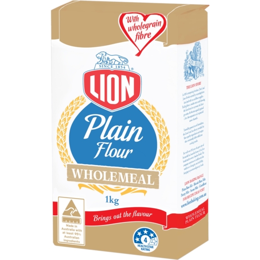Lion Wholemeal Plain Flour 1kg
