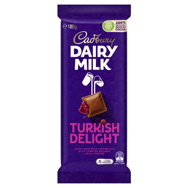 Cadbury Dairy Milk Block Turkish Delight 180g