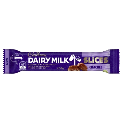 Cadbury Dairy Milk Slices Choc Crackle Bar 45g