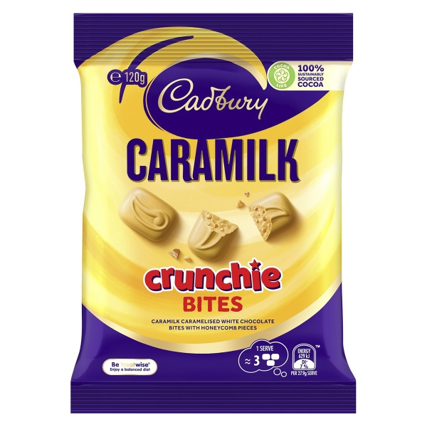 Cadbury Caramilk Crunchie Bites 120g 
