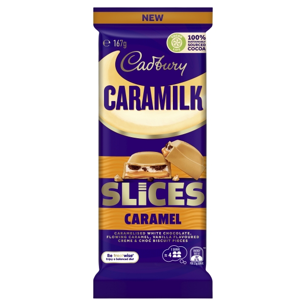 Cadbury Caramilk Slices Block Caramel 167g