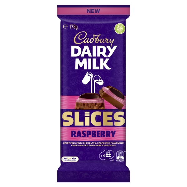 Cadbury Dairy Milk Slices Raspberry 178g