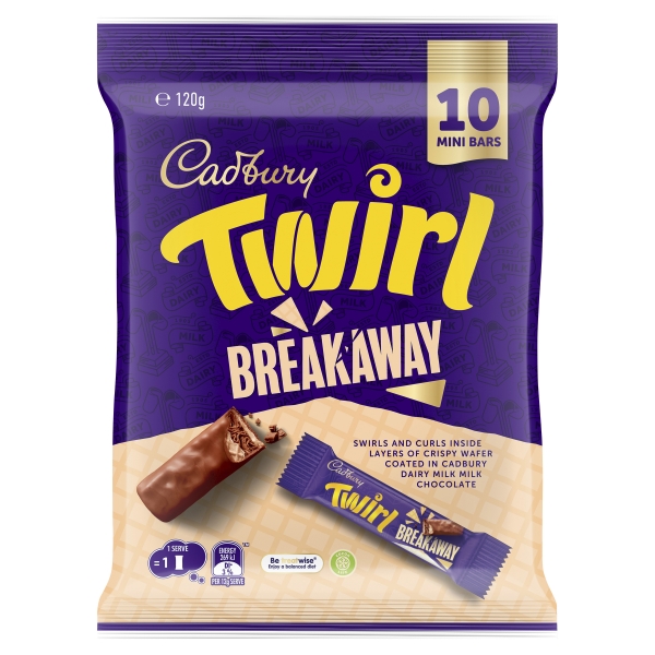 Cadbury Twirl Breakaway Sharepack 10 Pack 120g 