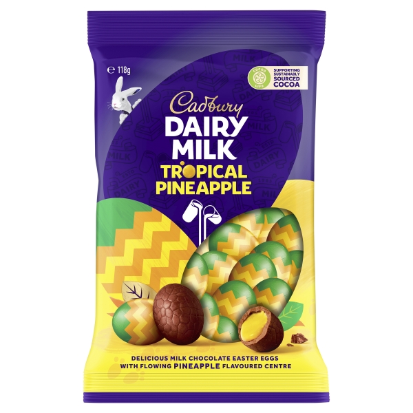 Cadbury Dairy Milk Easter Egg Bag Tropical Pineapple 118g