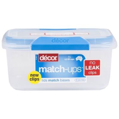 Decor Match Ups Container Oblong Clip 1lt