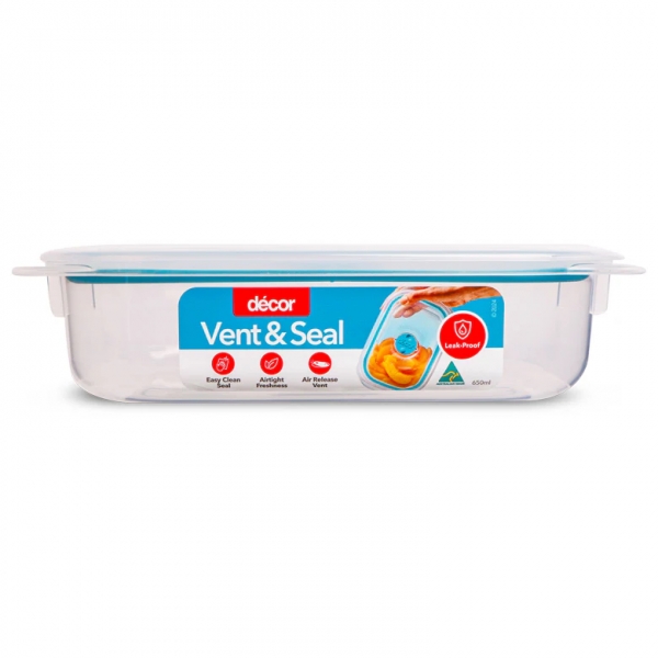 Decor Vent & Seal Oblong Container 650ml
