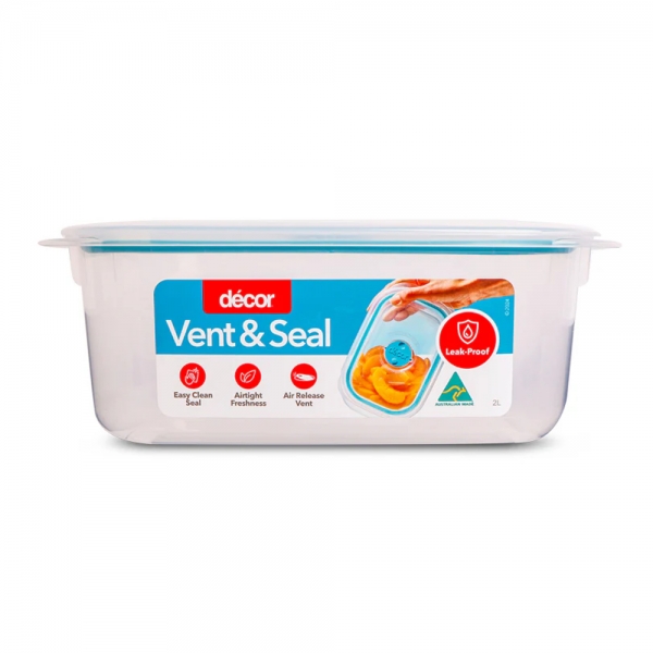 Decor Vent & Seal Oblong Container 2Lt