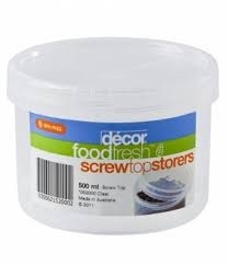 Decor Food Fresh Container Screw Top 500ml