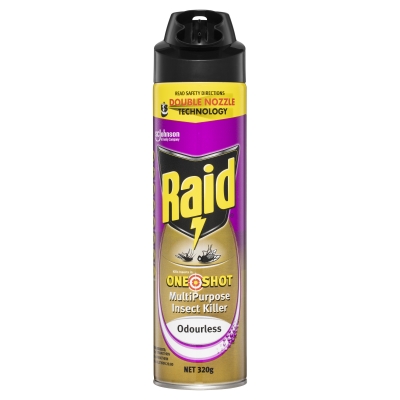 Raid One Shot Multipurpose Insect Killer Odourless 320g