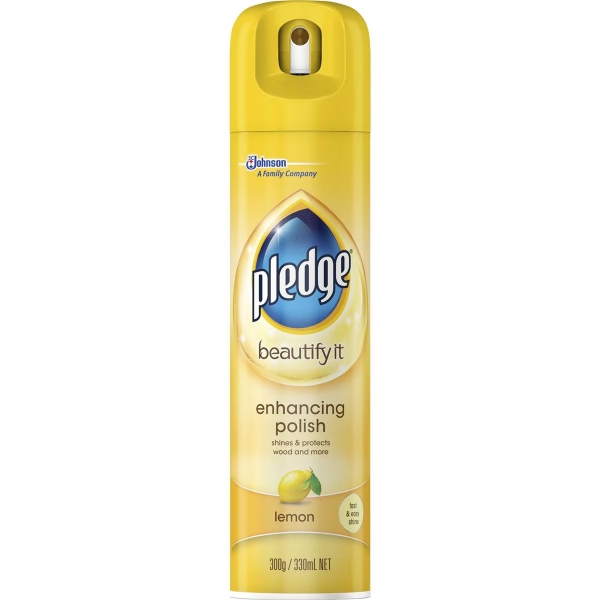 Pledge Furniture Polish Aerosol Lemon 330ml