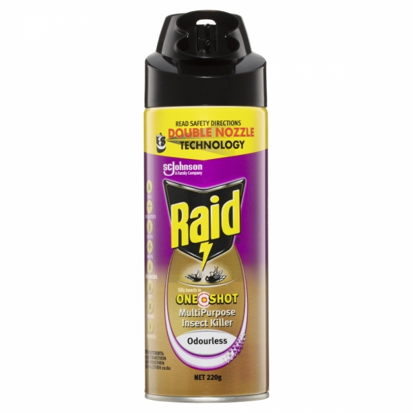 Raid One Shot Multipurpose Insect Killer Odourless 220g