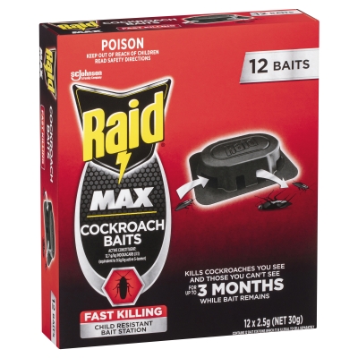 Raid Max Cockroach Baits 12 Pack