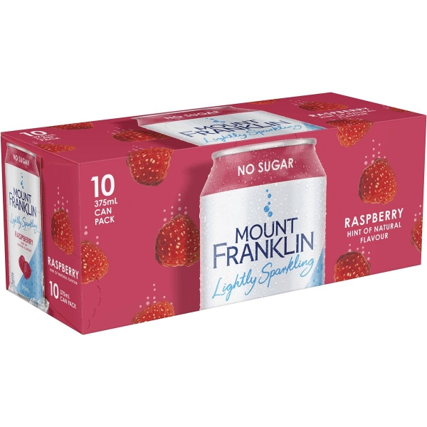 Mount Franklin Lightly Sparkling Raspberry 10 x 375ml