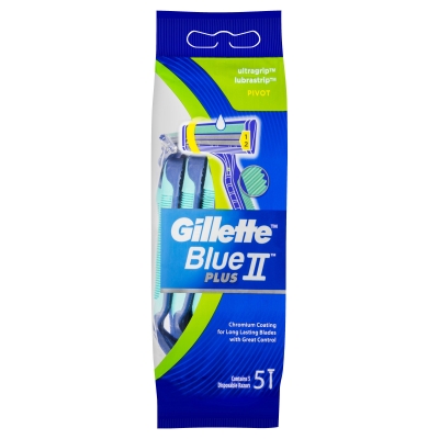 Gillette Blue 2 Plus Pivot Disposable Razors 5 Pack