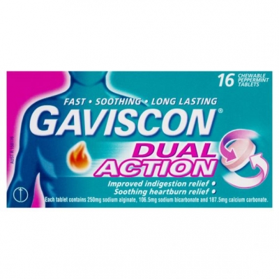 Gaviscon Dual Action Tablets Berry 16 Pack