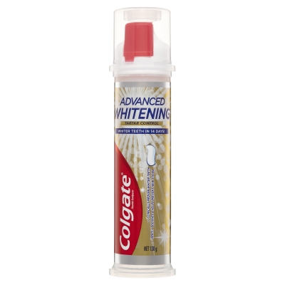 Colgate Toothpaste Advanced Whitening Tartar Control Pump 130g