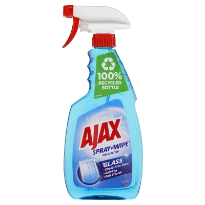 Ajax Spray N Wipe Triple Action Glass Cleaner Trigger 500ml