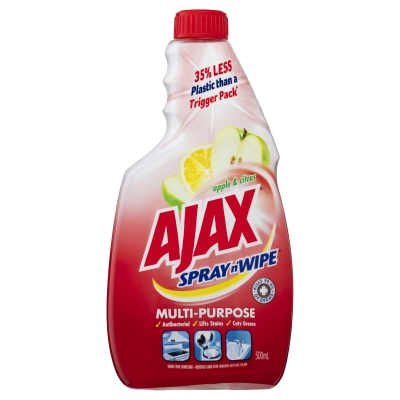 Ajax Spray & Wipe Apple Citrus Refill 500ml