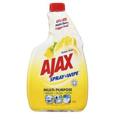 Ajax Spray & Wipe Lemon Refill 750ml