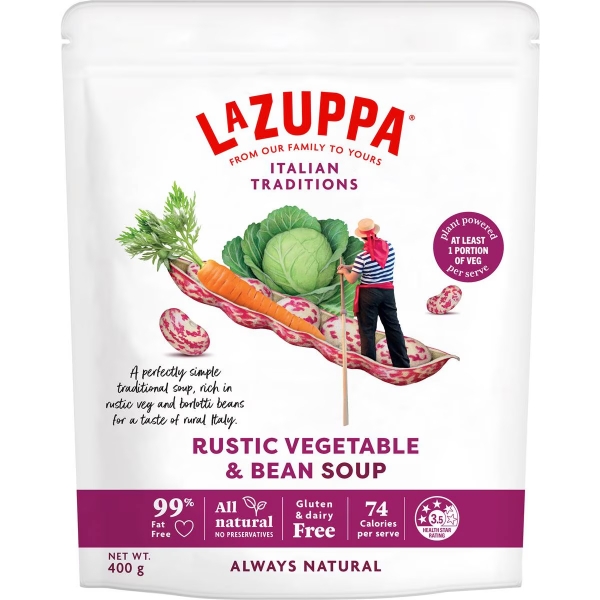 La Zuppa Soup Pouch Vegetable & Beans 400g