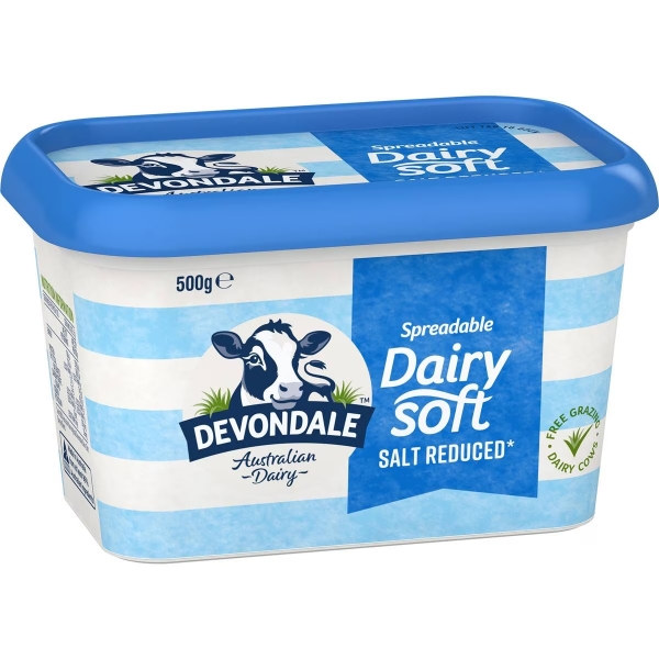 Devondale Dairy Soft Butter Salt Reduced 500g