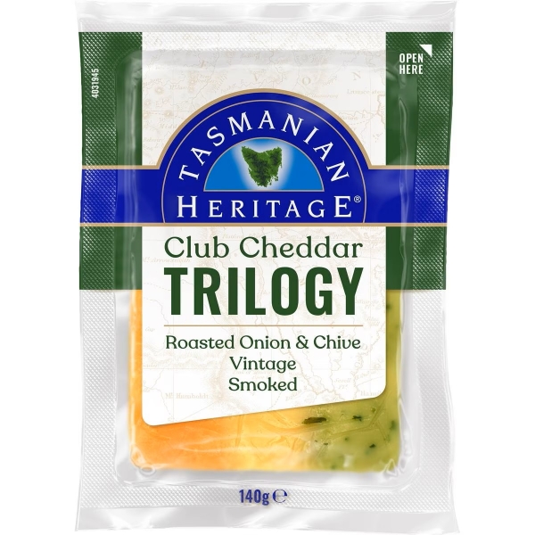 Tasmanian Heritage Club Cheddar Trilogy 140g