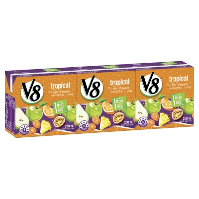 V8 Juice Tropical 3 x 250ml