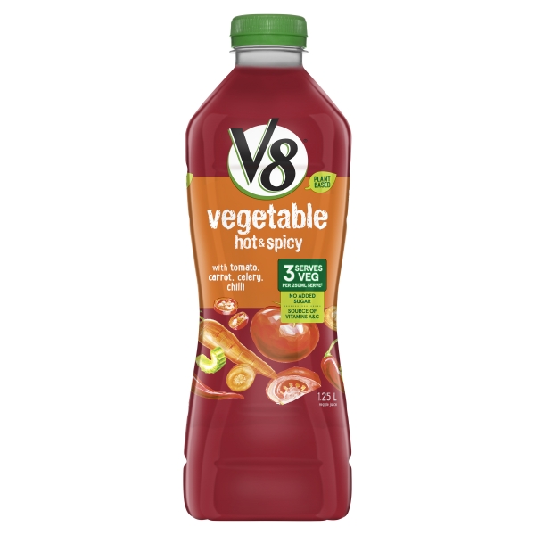 V8 Juice Vegetable Hot & Spicy 1.25lt