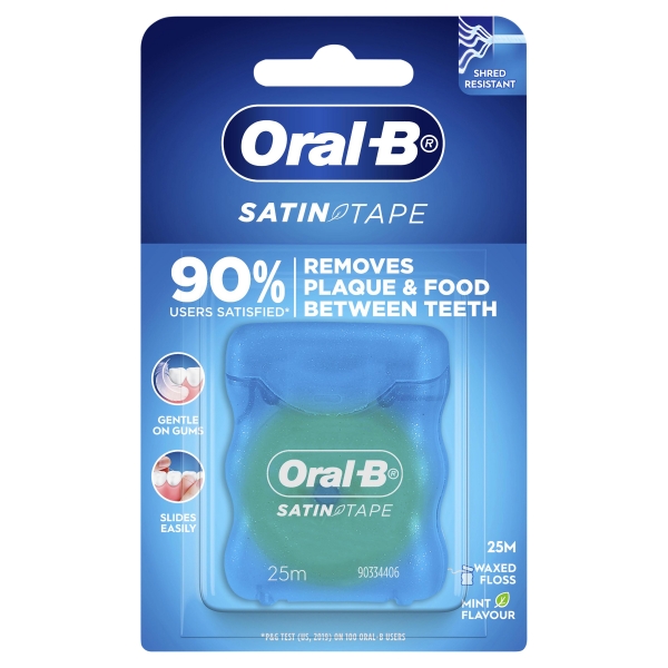 Oral B Dental Floss Satin Tape Mint 25m