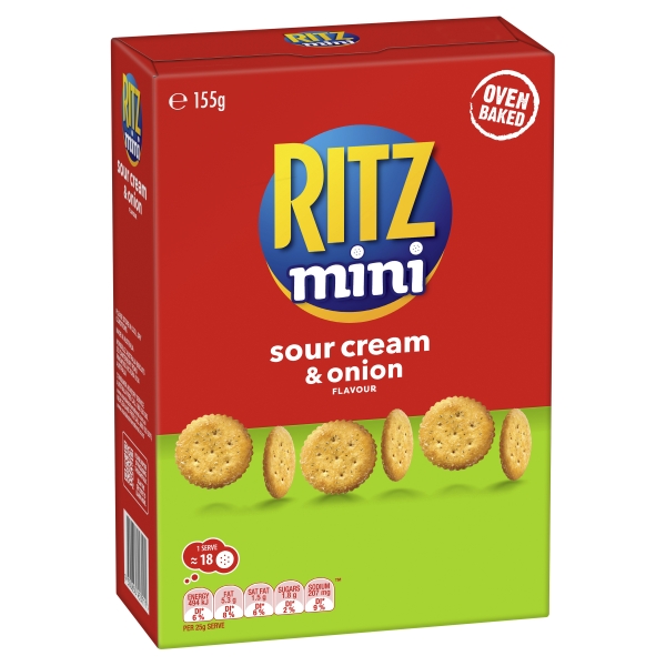 Ritz Mini Sour Cream & Onion 155g
