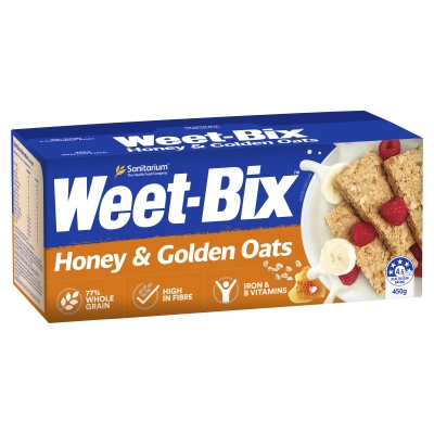 Sanitarium Weet Bix Honey & Oats 450g