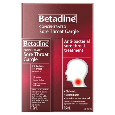 Betadine Sore Throat Gargle Concentrate 15ml