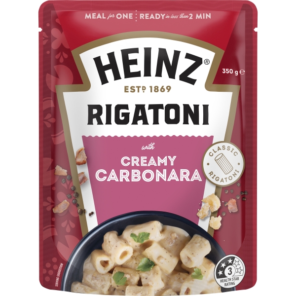 Heinz Ready Meal Rigatoni with Creamy Carbonara 350g