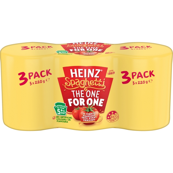 Heinz Spaghetti In Tomato Sauce 3 x 220g
