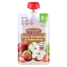 Heinz Apple Strawberry Passionfruit Pouch 8+ Months 120g