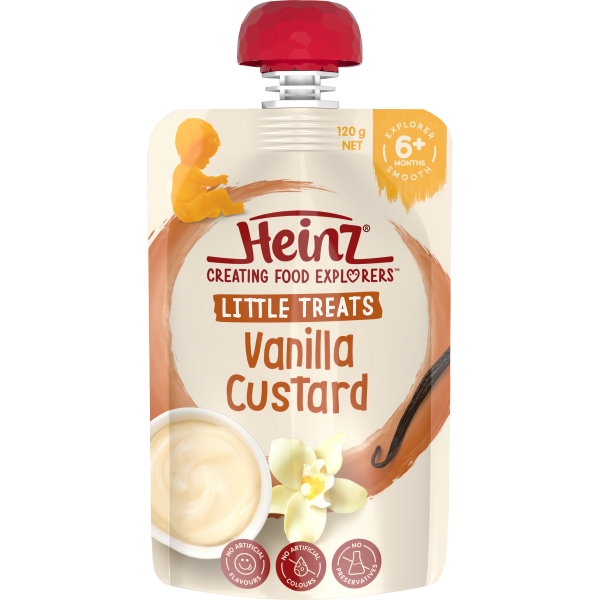 Heinz Vanilla Custard Pouch 6+ Months 120g