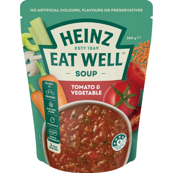 Heinz Eat Well Soup Tomato & Vegetable 380g