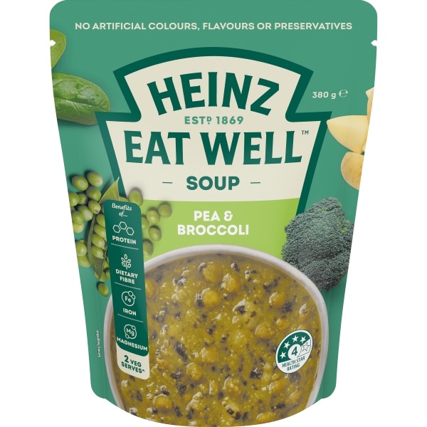 Heinz Eat Well Soup Pea & Broccoli 380g