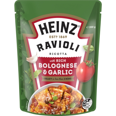 Heinz Ravioli Bolognese & Garlic 350g