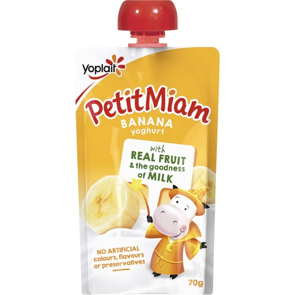 Yoplait Petit Miam Yoghurt Pouch Banana 70g