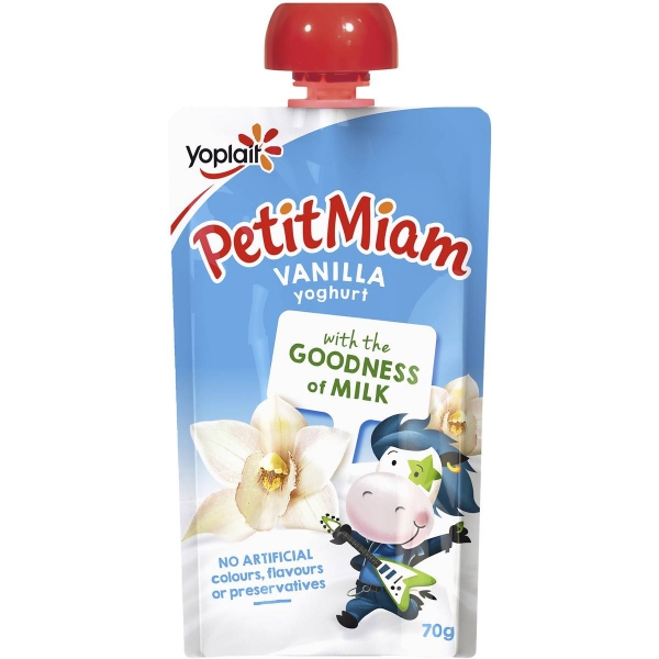 Yoplait Petit Miam Yoghurt Pouch Vanilla 70g