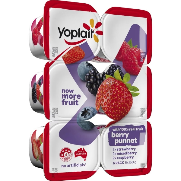 Yoplait Yoghurt Berry Punnet 6 Pack 960g