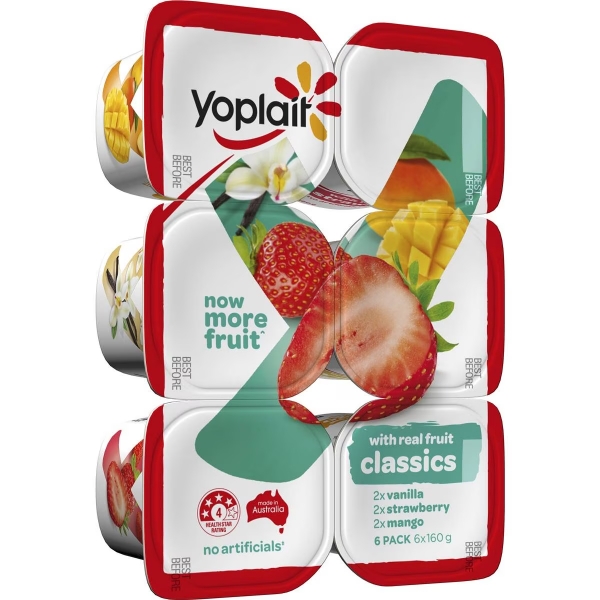 Yoplait Yoghurt Classic 6 Pack 960g
