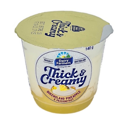 Dairy Farmers Thick & Creamy Pineapple & Passionfruit 140g